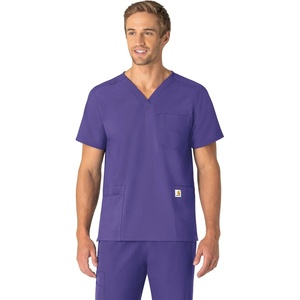 Carhartt Scrubs C15013 Unisex Force® Modern Fit V-Neck Top(Grape)