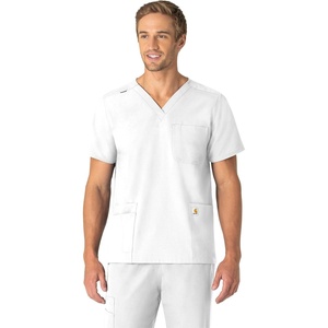 Carhartt Scrubs C15013 Unisex Force® Modern Fit V-Neck Top(White)